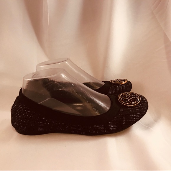 Tory Burch Caroline Glitter Flats - Size 7.5B - Picture 3 of 8